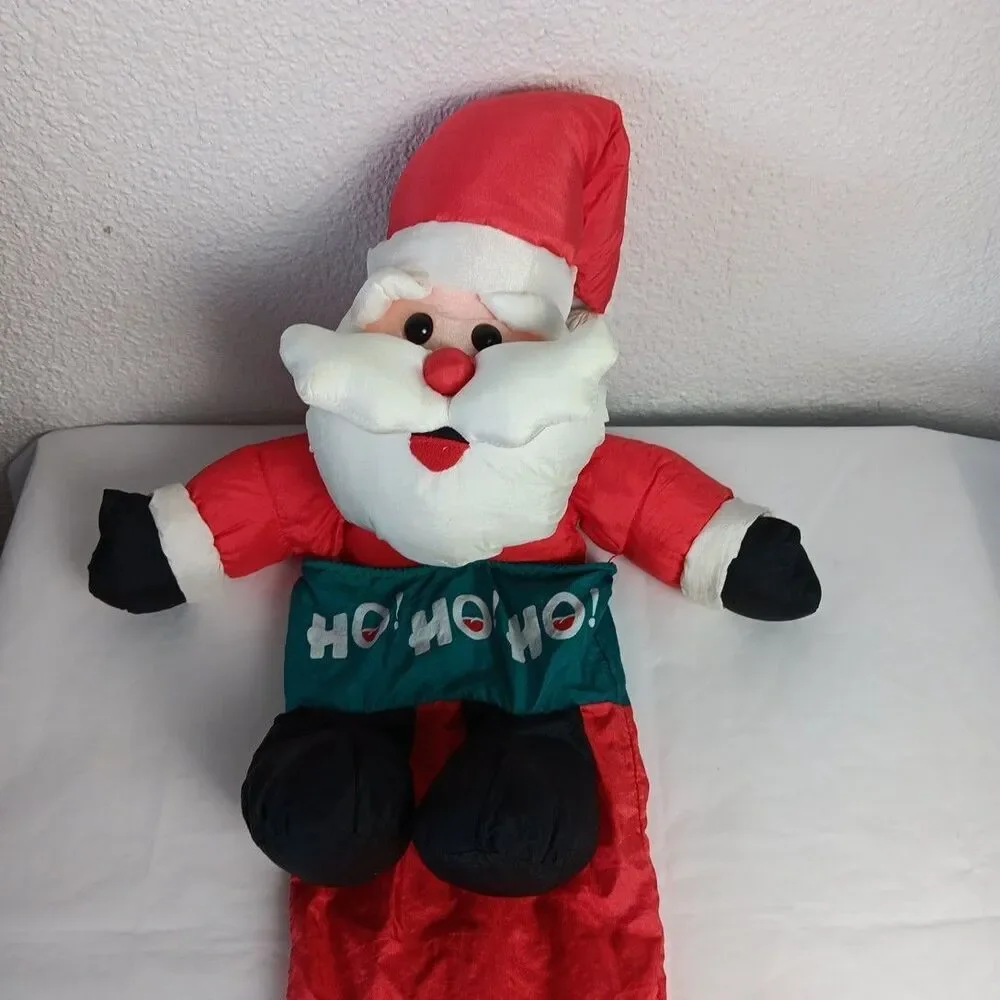 Fiesta 1989 Santa Claus Christmas Stocking Puffy Style Nylon Plush Stuffed 22in
